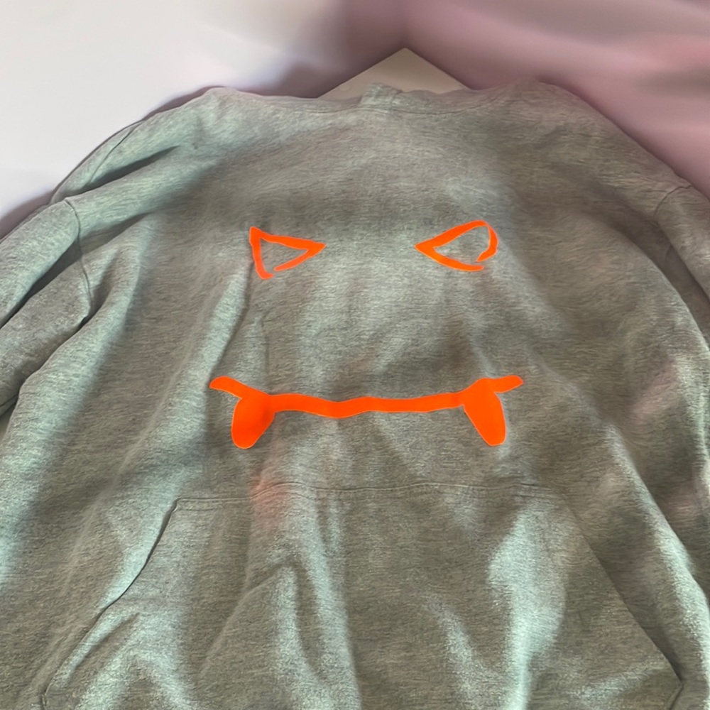 grey custom sweater